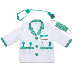 Doctor Outfit for Kids | Pretend Play Medical Role Play Set with Lab Coat, Face Mask, Stethoscope & Medical Tools