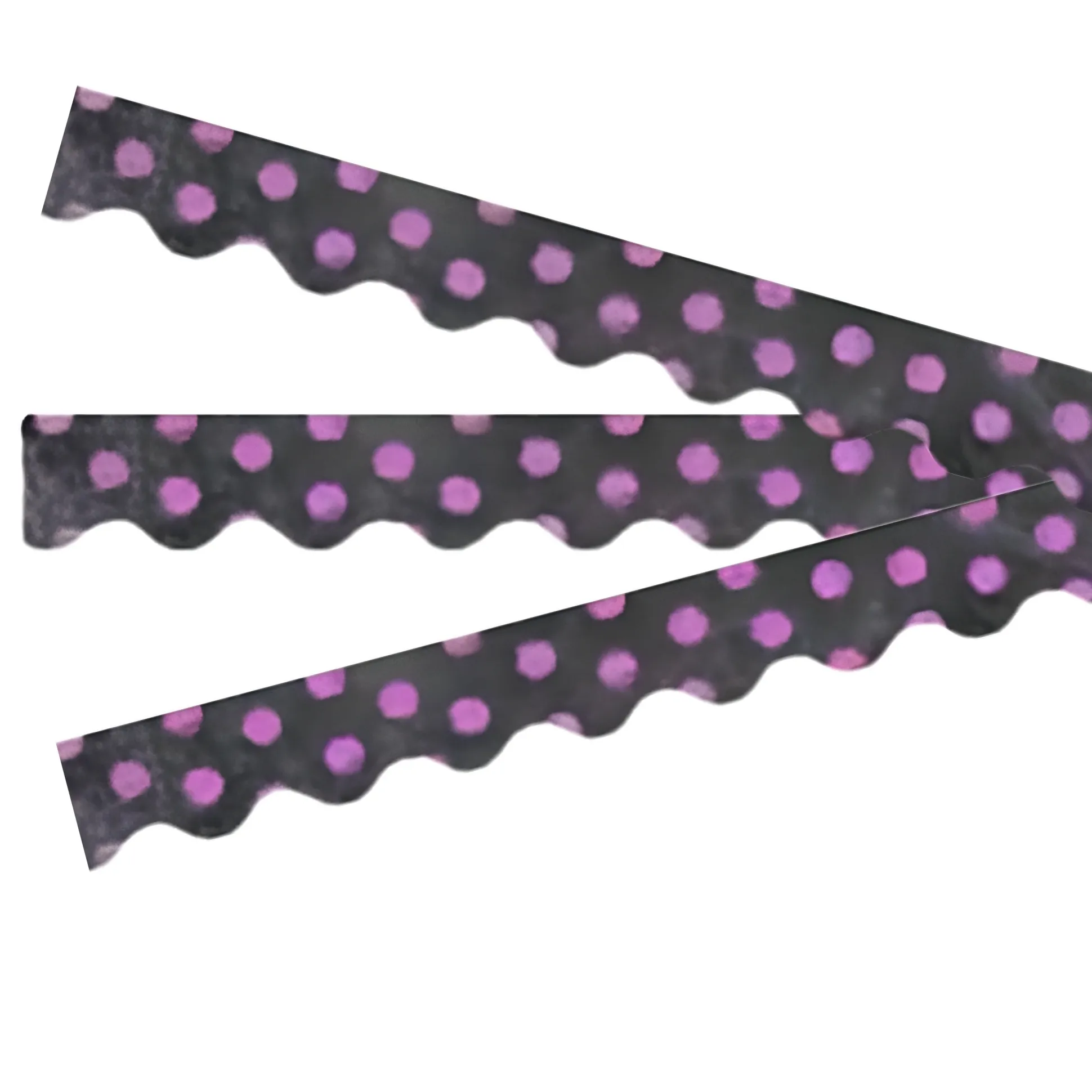 Dots on Chalkboard Purple Bulletin Board Border, 35 Feet