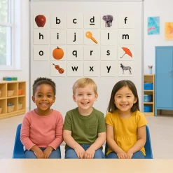 Double-Sided Photo Magnetic Alphabet Cards | 26 Real Image & Letter Magnets