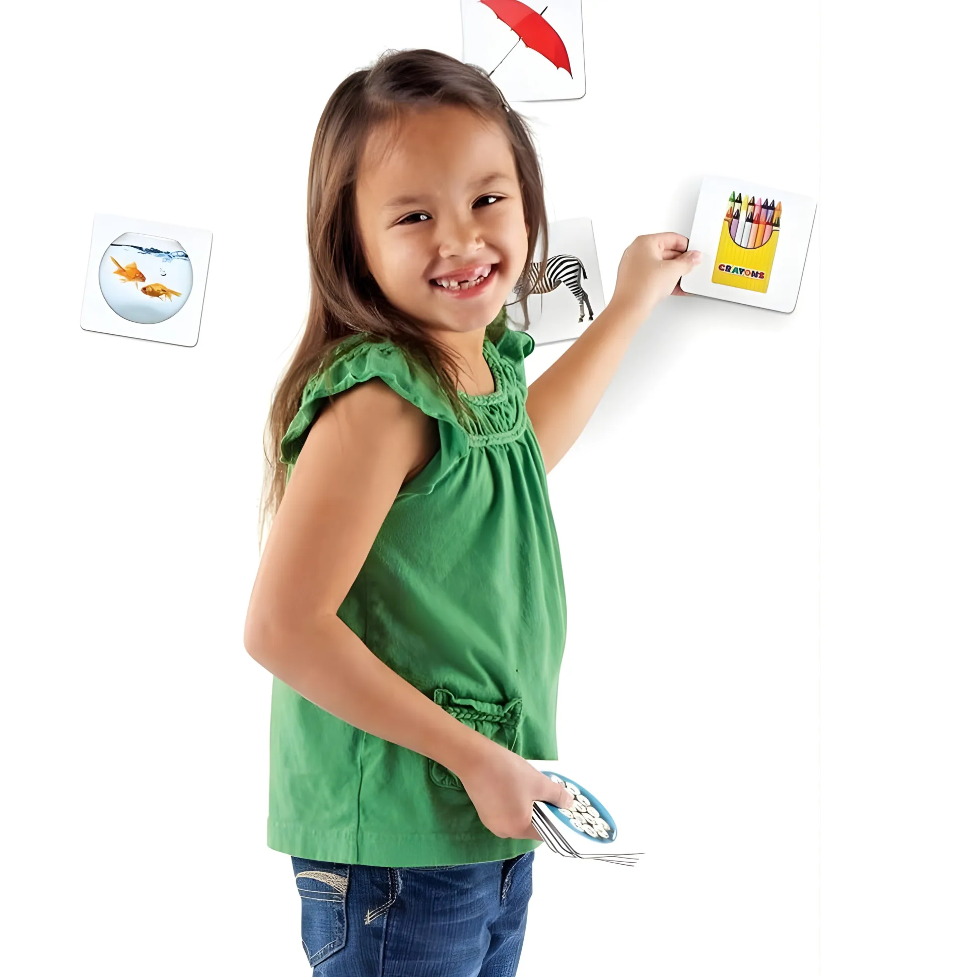 Double-Sided Photo Magnetic Alphabet Cards | 26 Real Image & Letter Magnets