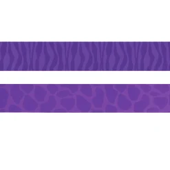 Double-Sided Purple Animal Print Trimmers - 36 ft