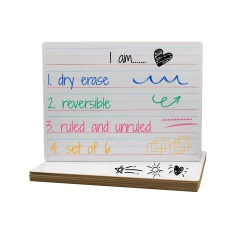 Dry Erase Reversible Lapboards - Set of 10 with Erasers