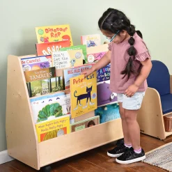 Dual-Sided Mobile Classroom Book Display
