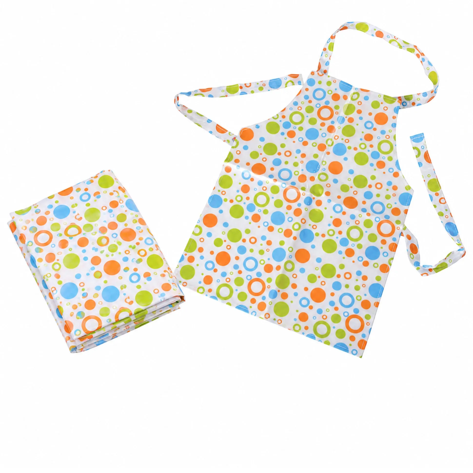 Durable Vinyl Splat Mat & Apron Set | Toddler Art Mess Protection