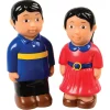 Easy Grip Asian Family Figures | 4-Piece Set for Block & Pretend Play