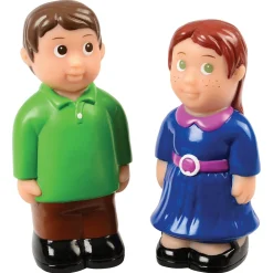 Easy Grip Caucasian Family Figures | 4-Piece Set for Block & Pretend Play