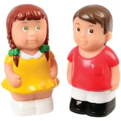 Easy Grip Caucasian Family Figures | 4-Piece Set for Block & Pretend Play