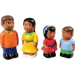 Easy Grip Hispanic Family Figures | 4-Piece Set for Block & Pretend Play