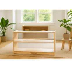 24" Eco-Friendly Baltic Birch Shelf with Plexi-Glass Back | Classroom Organization