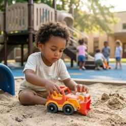 Eco-Friendly Front Loader Toy | 9-Inch Wheat Straw Construction Vehicle