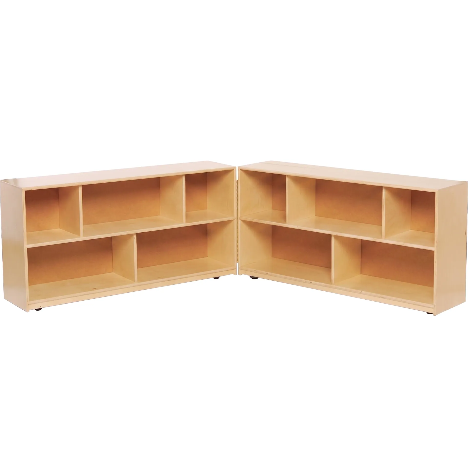 Eco-Friendly Hinged Birch Storage Unit | Lockable, Mobile, Low-Profile Organizer for Early Learning Spaces