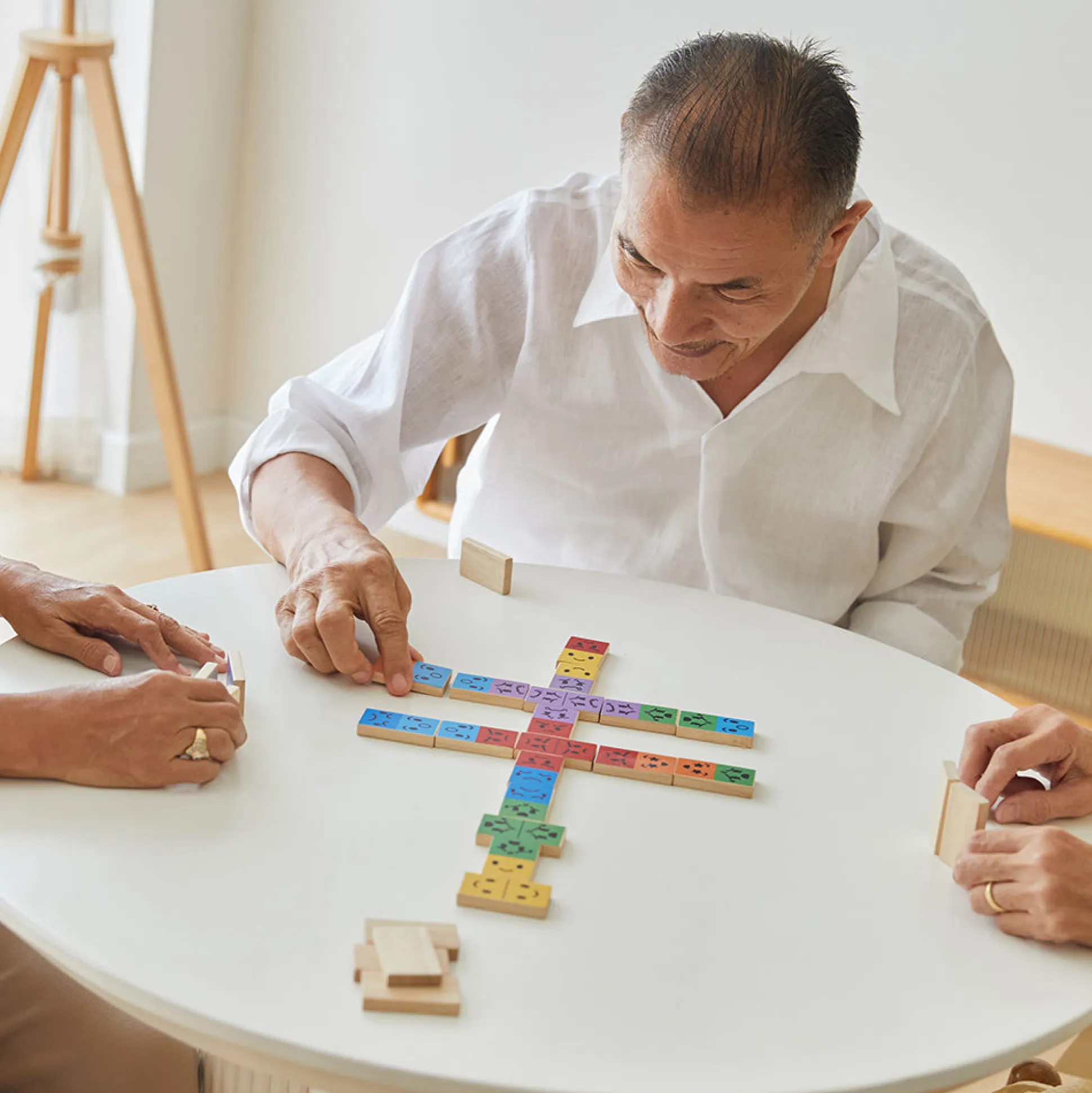 Eco-Friendly Wooden Emotion Dominoes