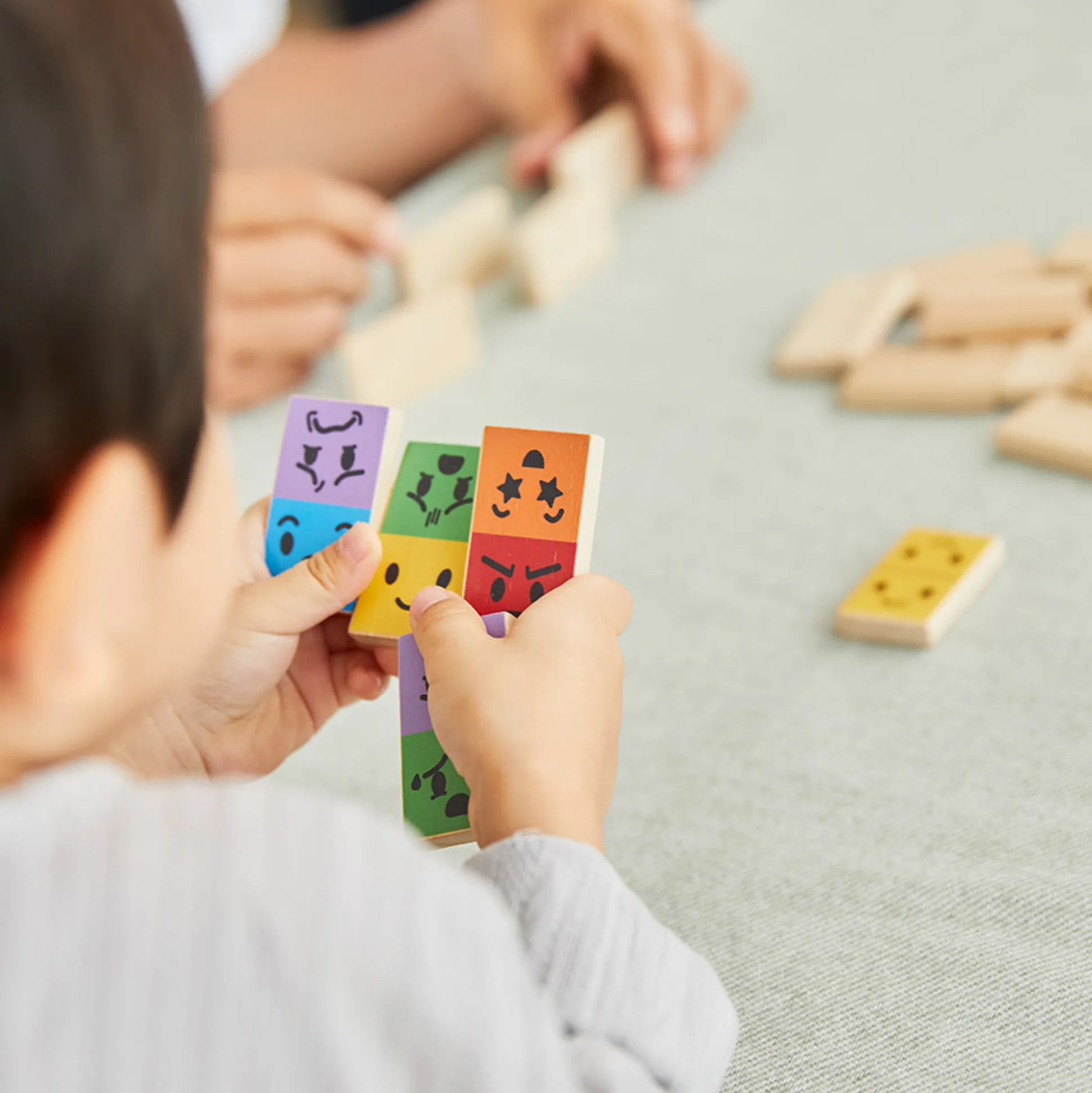 Eco-Friendly Wooden Emotion Dominoes