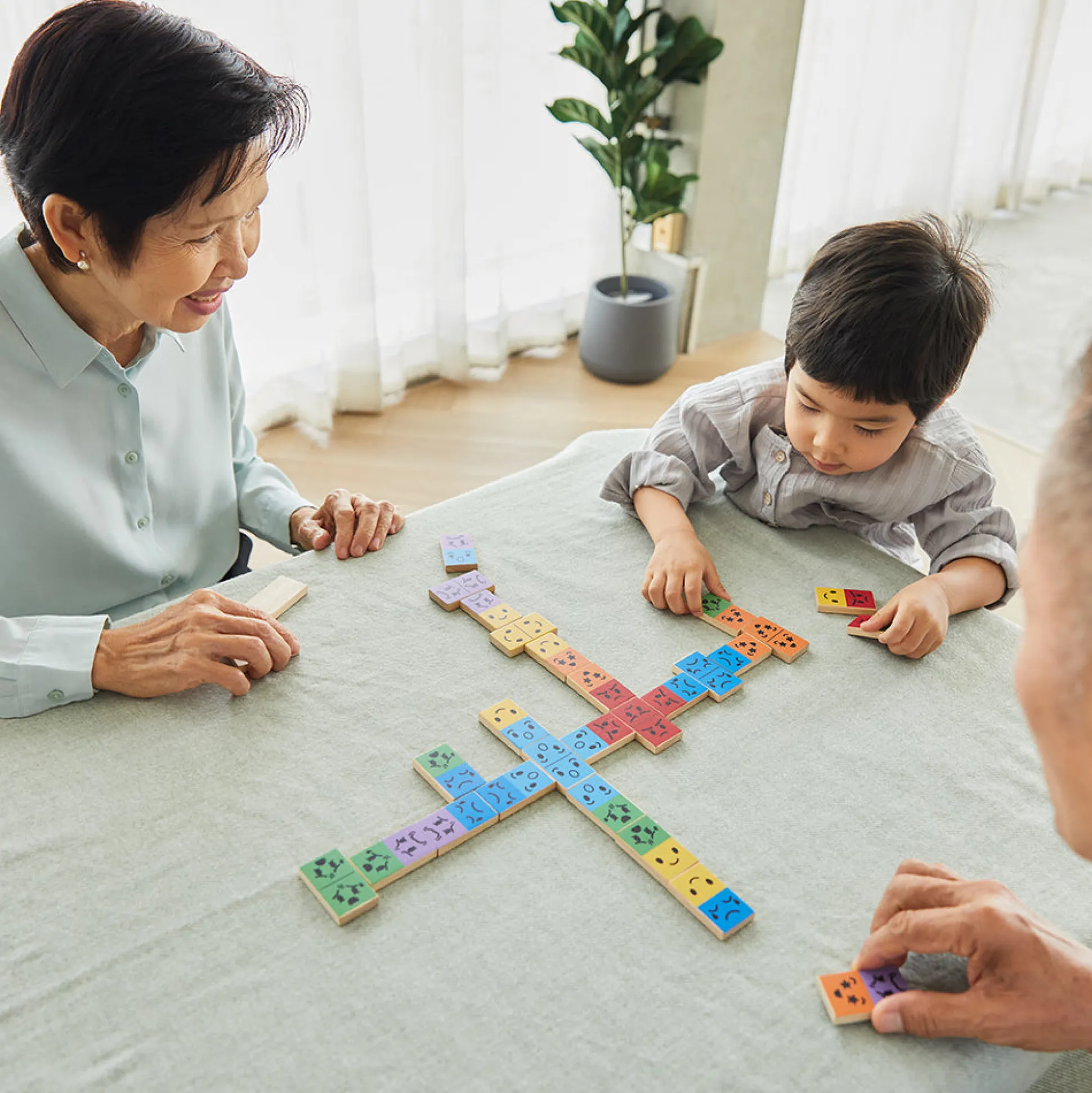 Eco-Friendly Wooden Emotion Dominoes
