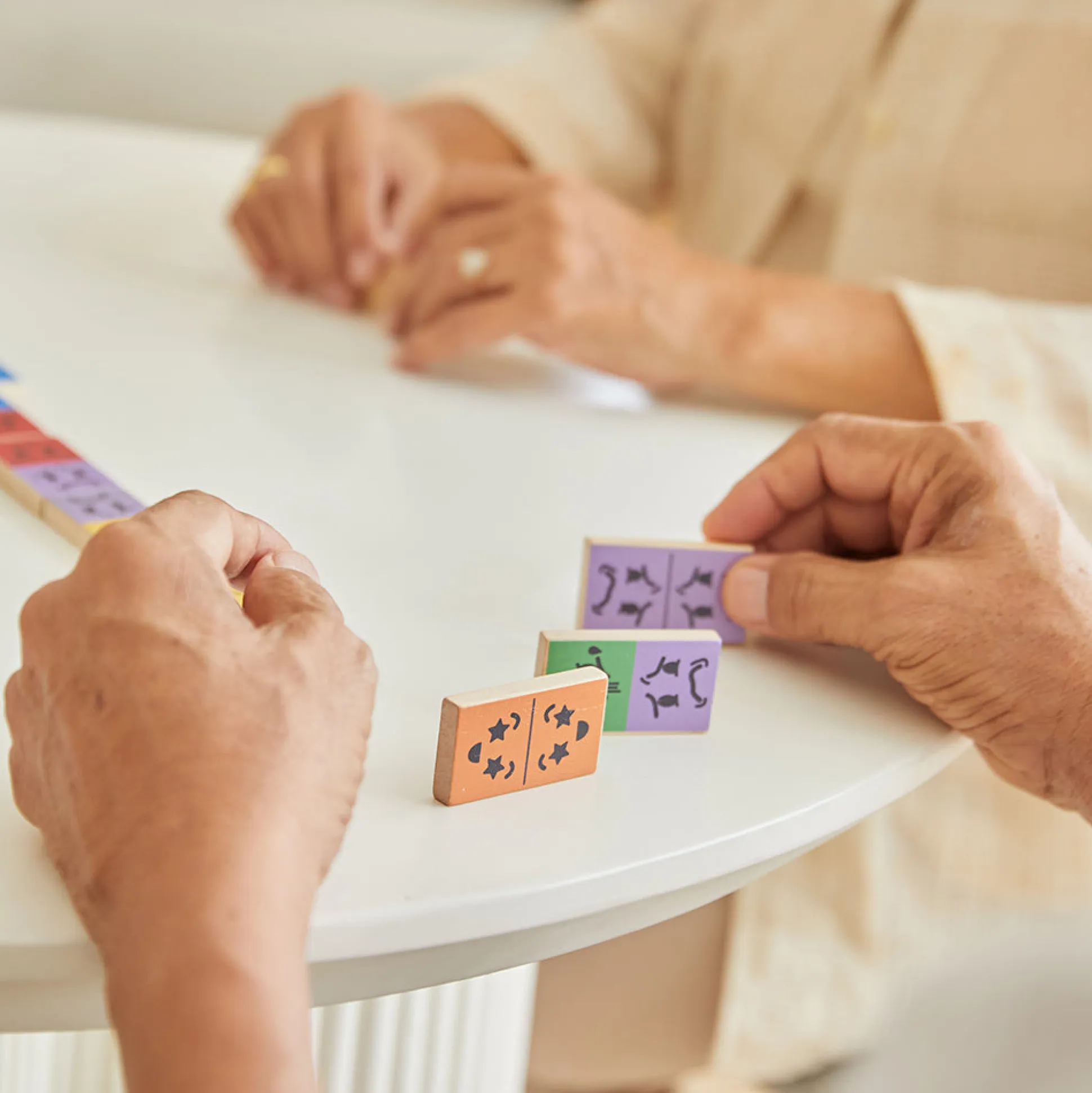 Eco-Friendly Wooden Emotion Dominoes