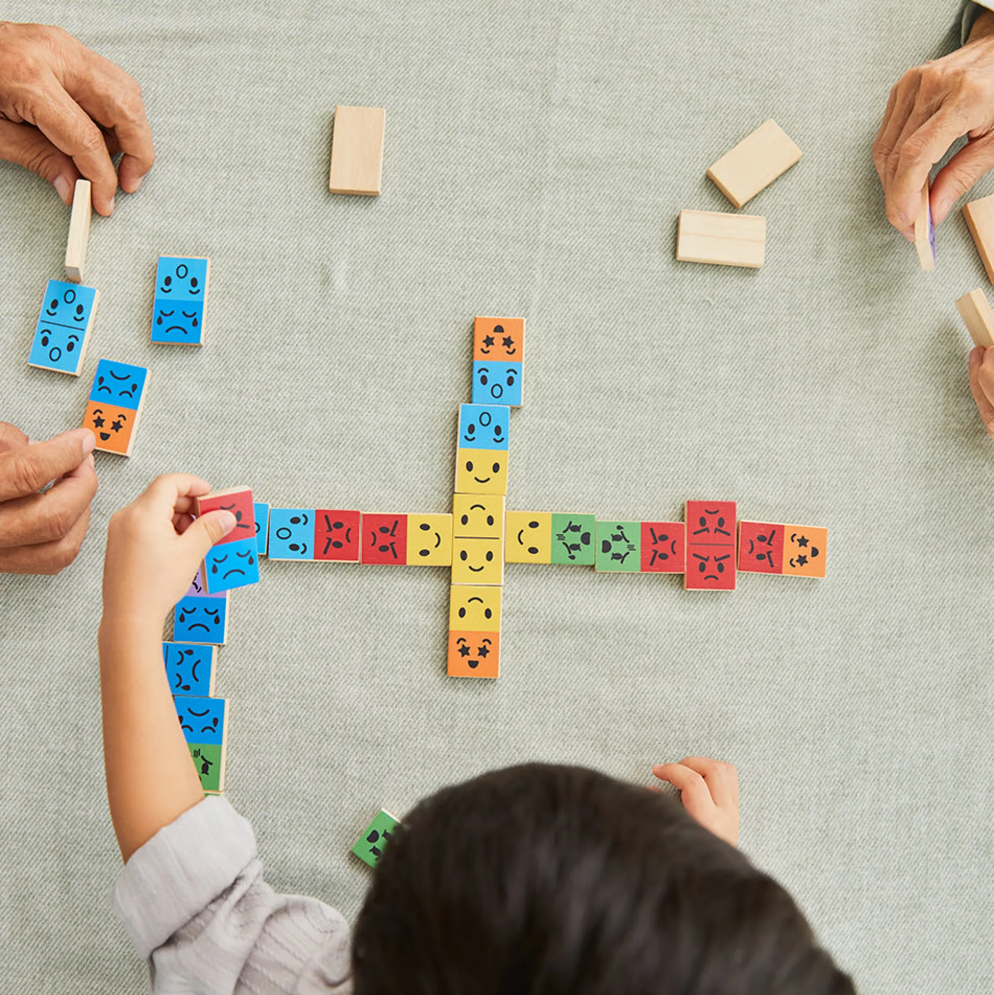 Eco-Friendly Wooden Emotion Dominoes