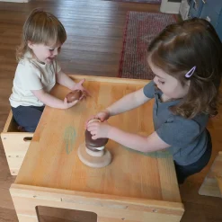 Eco-Friendly Wooden Stacking Pebbles | 7-Piece Natural Sequencing Toy