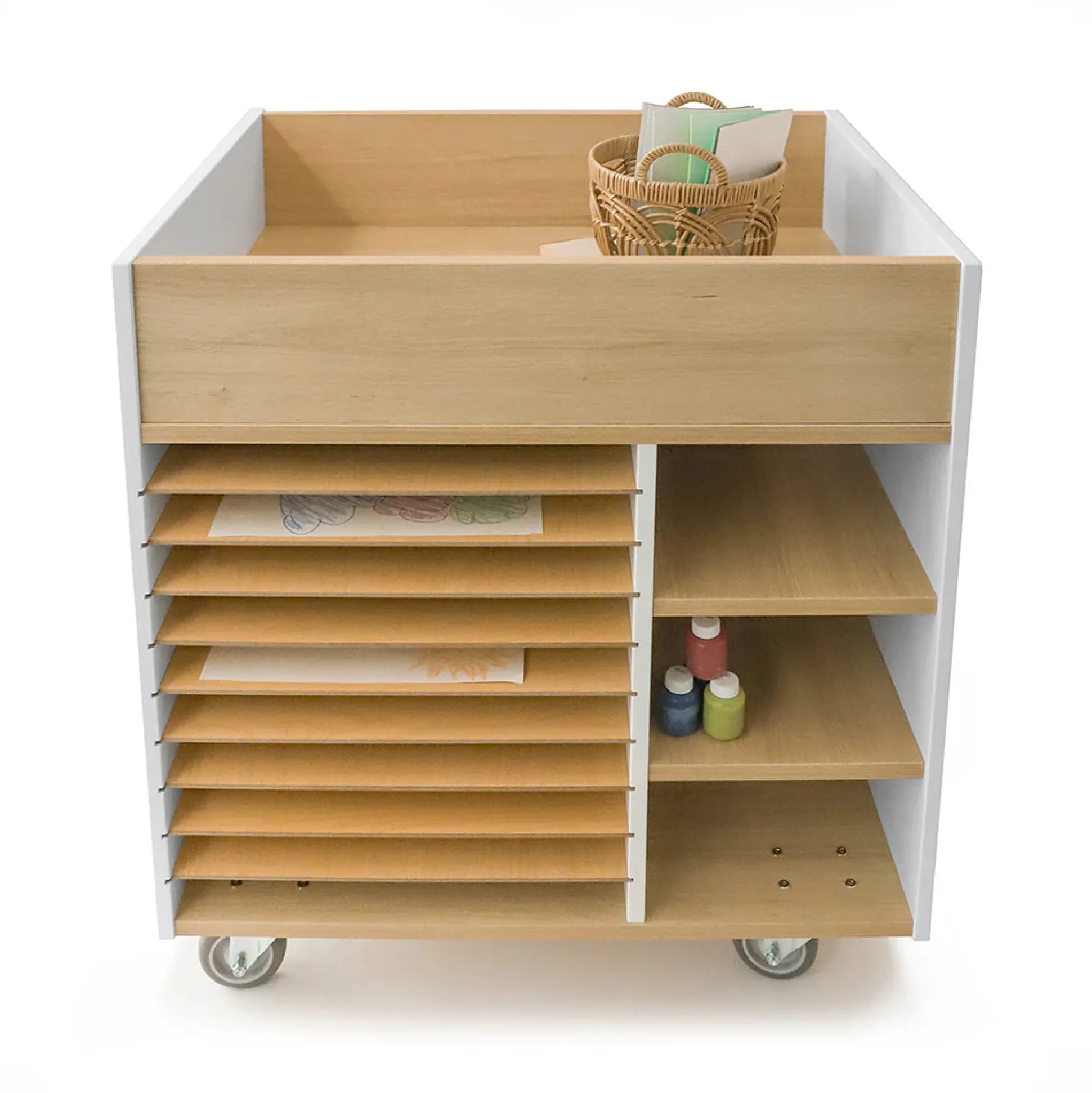 elevatED™ Art Supply Cart | Modern Mobile Art Storage Classroom Organizer