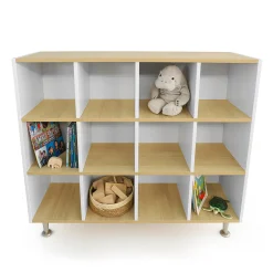 elevatED™ 12 Cubby Backpack Storage | Classroom Shelf with 12 Cubbies