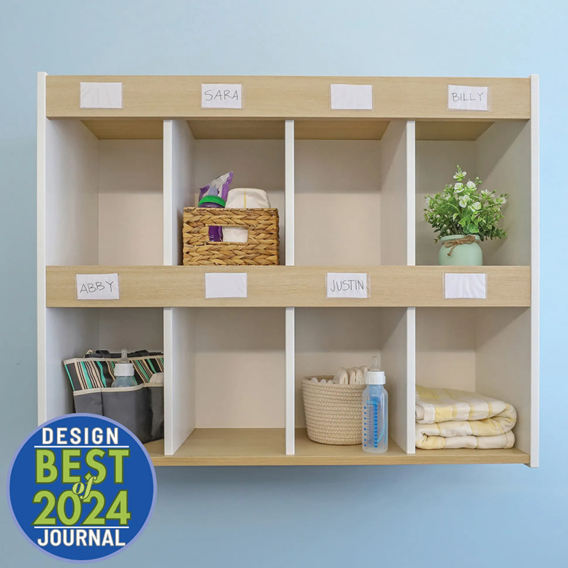 elevatED™ Diaper Bag Organizer | Wall-Mounted Storage with Eight Compartments