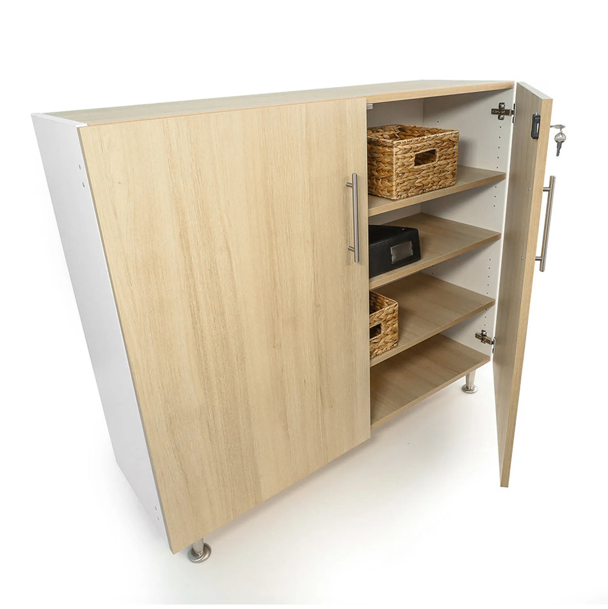 elevatED™ Lockable Wall Cabinet | Classroom Storage with Locking Doors