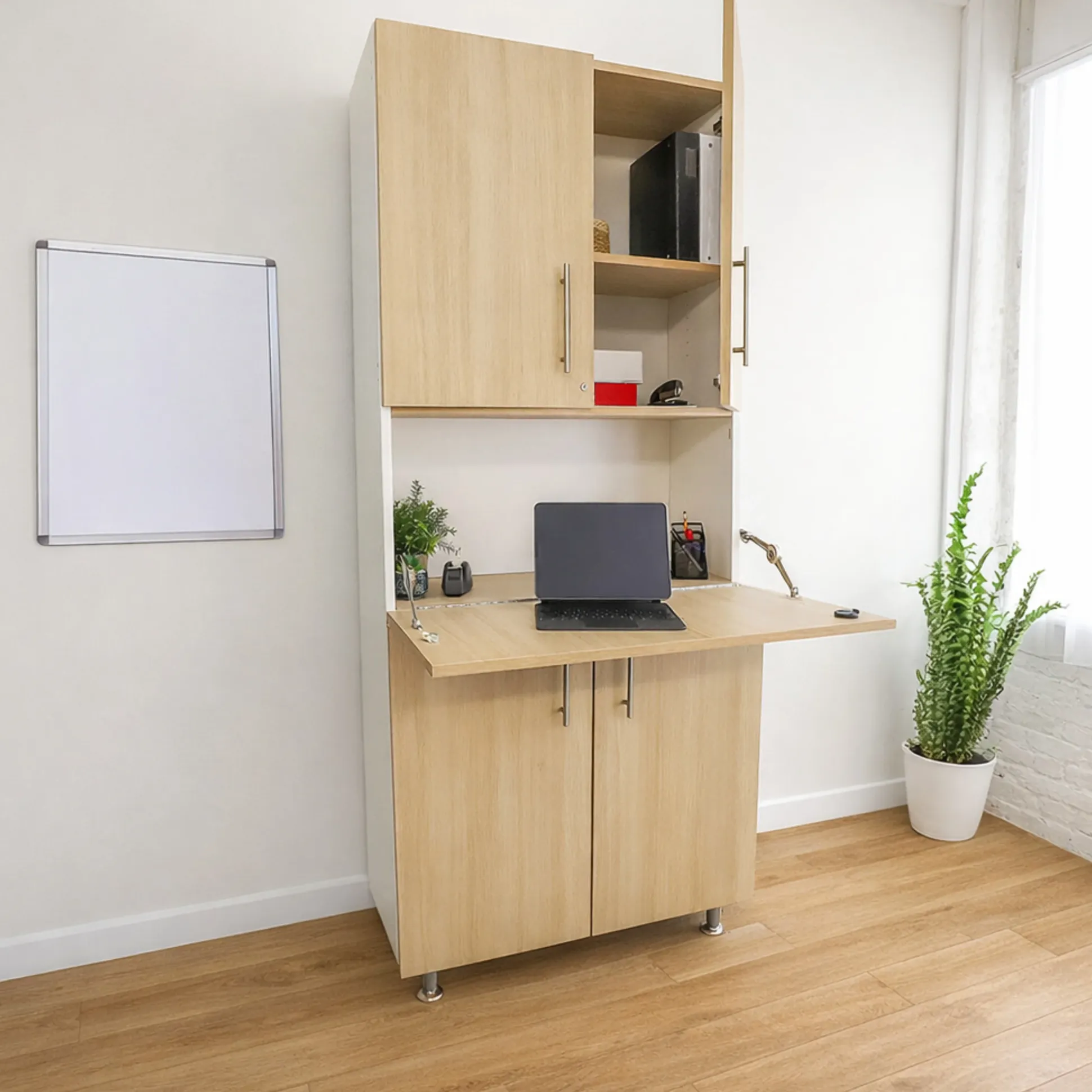 ElevatED™ Teacher Workstation Cabinet | Modern Classroom Desk & Storage Organizer