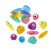 Emotion Rainbow Pebbles Translucent Learning Set | 18-Piece Set with 68 Emotion Stickers