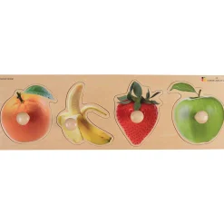 Extra Wide Knobbed Puzzle - Fruit