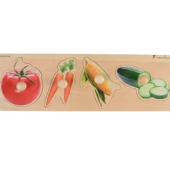 Extra Wide Knobbed Puzzle - Vegetables