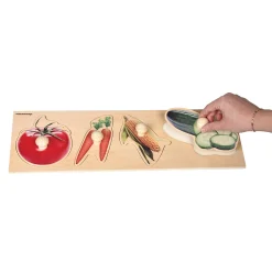 Extra Wide Knobbed Puzzle - Vegetables