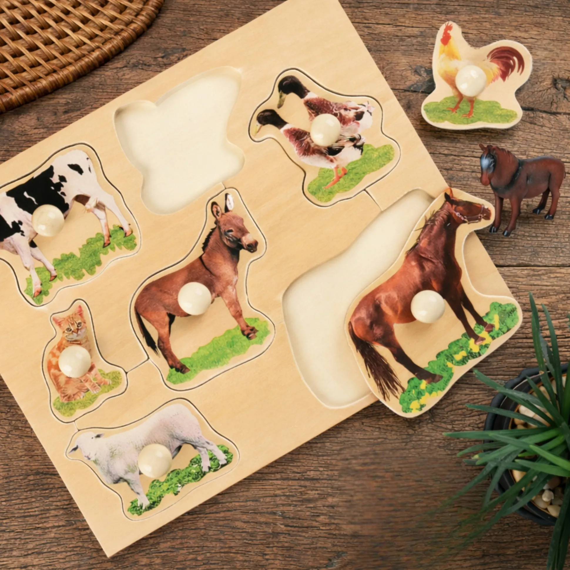 Farm Animals Knob Puzzle