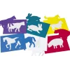 Farm Animals-Themed Plastic Art Stencils Set | 6-Piece Washable Drawing Templates