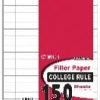 Filler Paper – College Rule - 150 Sheets
