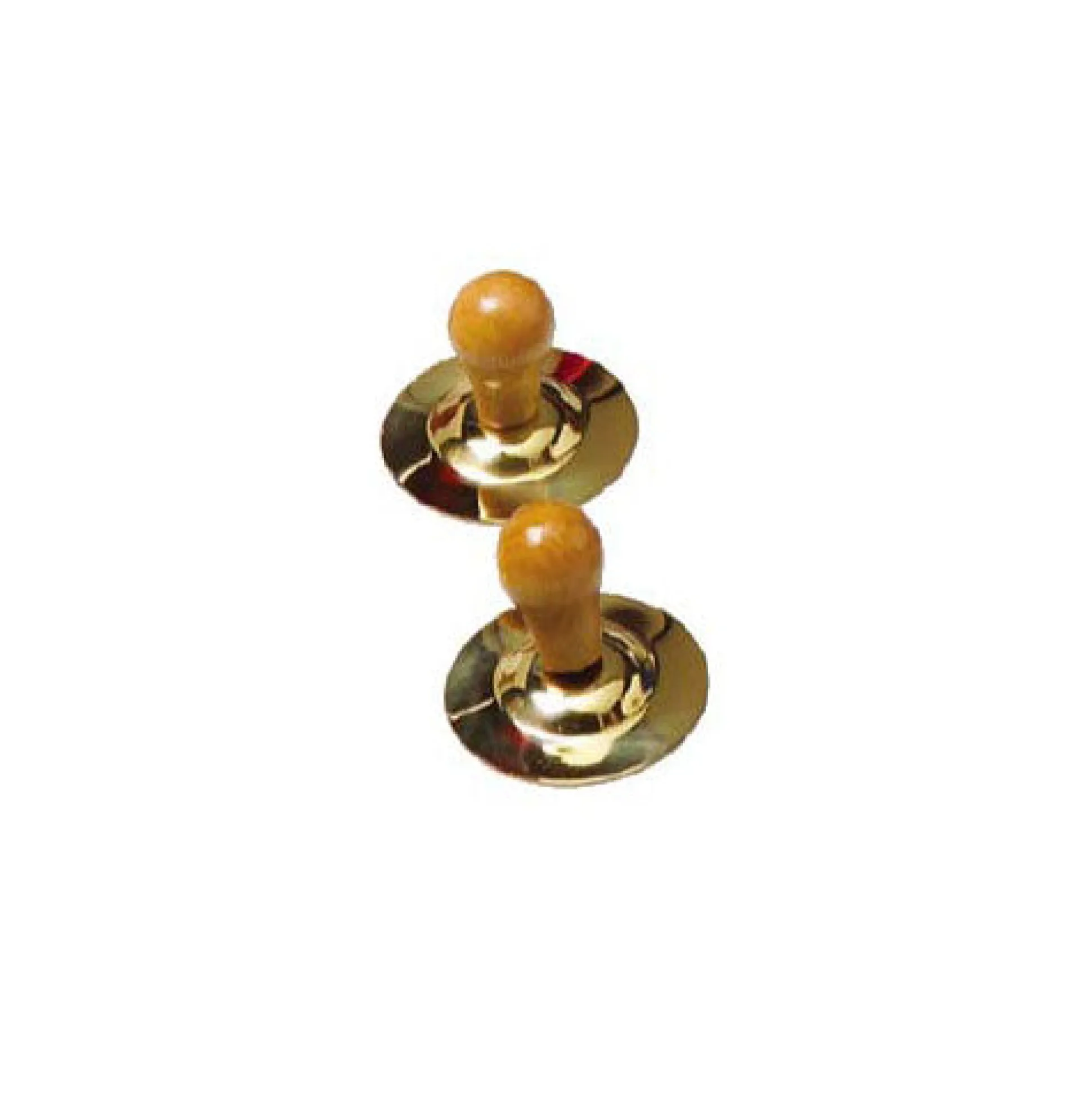 3.5" Finger Cymbals with Wooden Handles - 1 pair