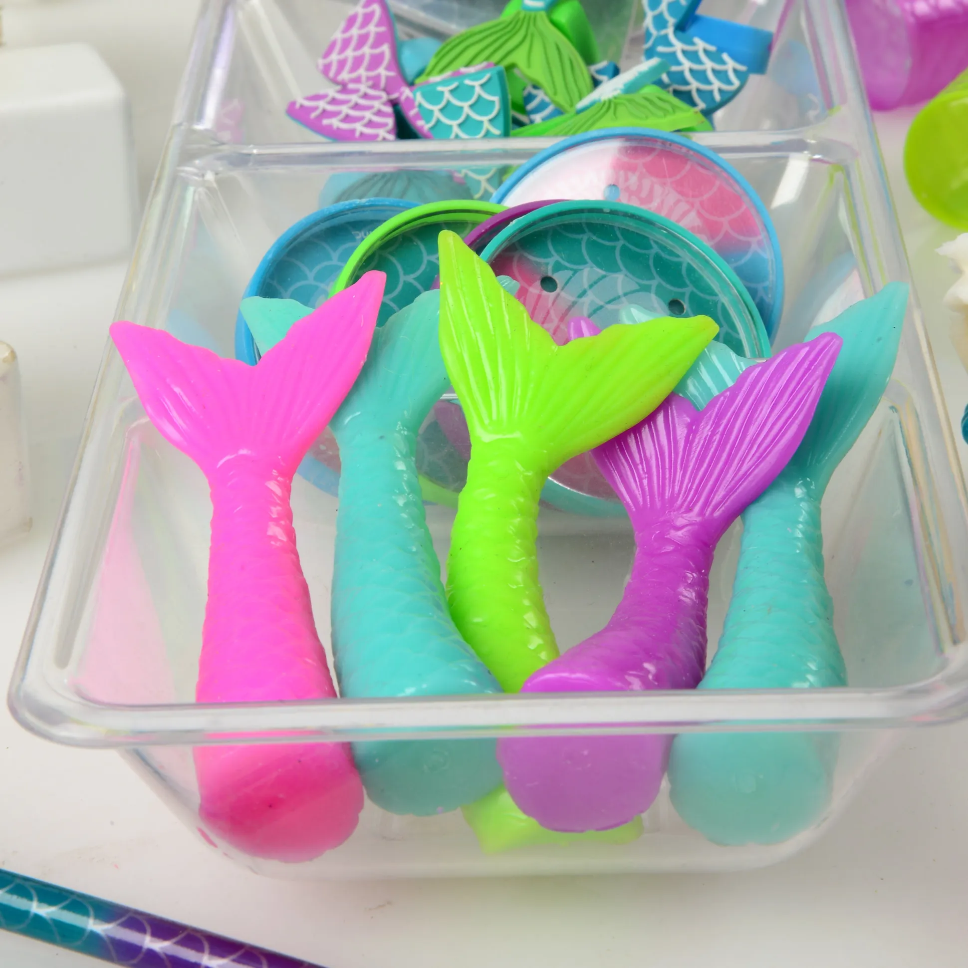 Fish Tail Stretch Sensory Fidget Flings - Set of 12