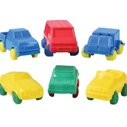 Flexible Vehicles Set of 6 — Soft Vinyl Cars & Trucks for Toddlers