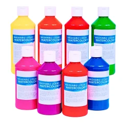 Fluorescent Liquid Watercolor Paint – Set of 8 (8 oz Bottles)