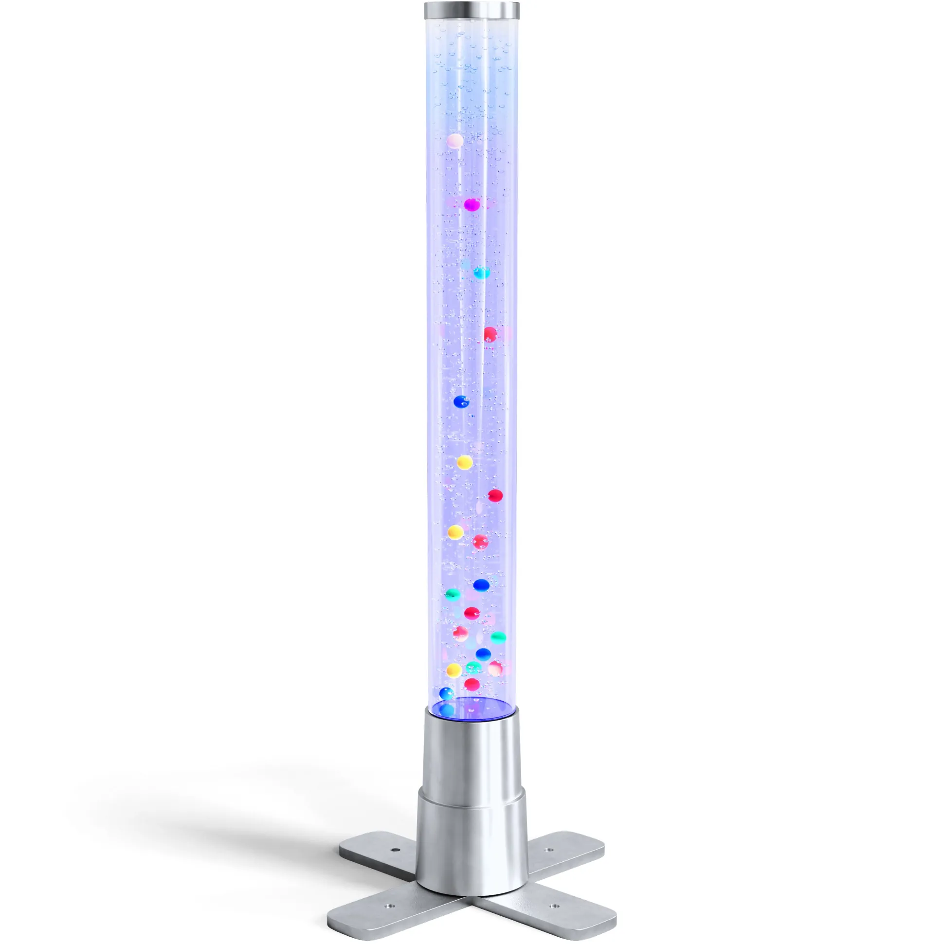 2ft LED Color Changing Bubble Tube Sensory Lamp with Floating Balls