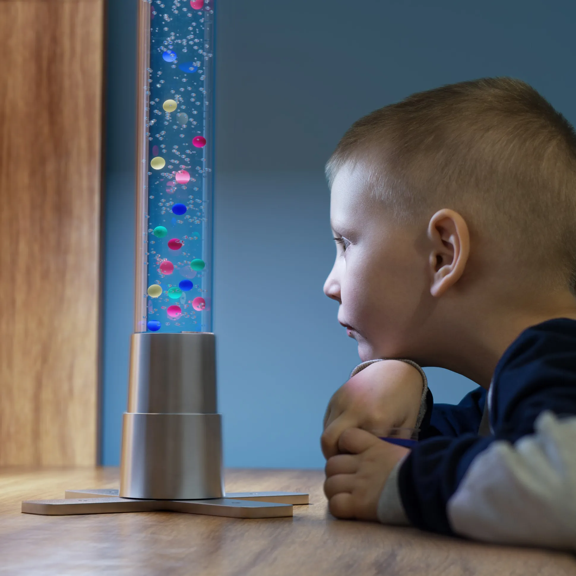 2ft LED Color Changing Bubble Tube Sensory Lamp with Floating Balls