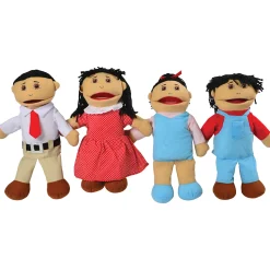 Full Bodied Asian Family Puppets | 4 Piece Set
