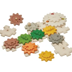 Gears and Puzzles Set | Eco-Friendly 24-Piece Wooden Toy