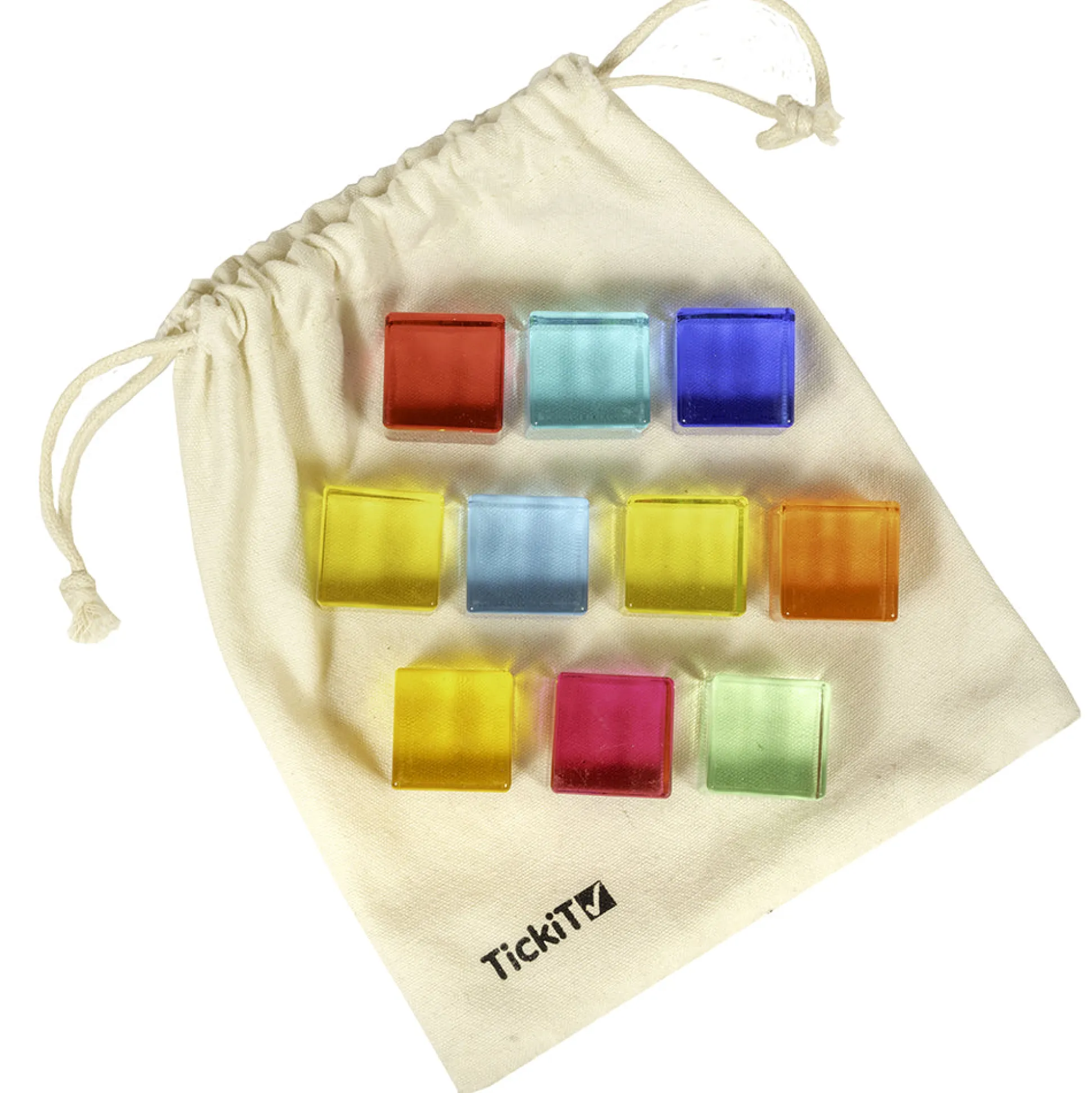Gem Cubes 10-Piece Set | Colorful Acrylic Blocks for Light Play & Sensory Learning