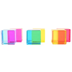 Gem Cubes 10-Piece Set | Colorful Acrylic Blocks for Light Play & Sensory Learning