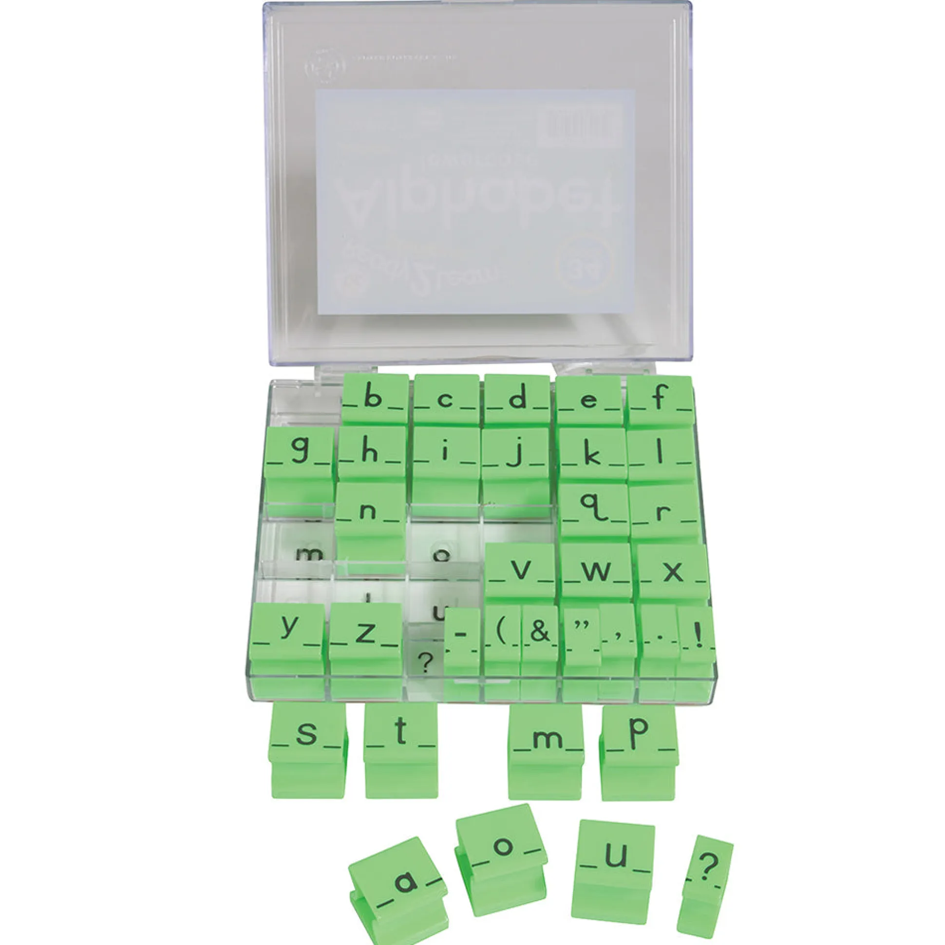 Giant Manuscript Alphabet Stampers - Lowercase- in Case