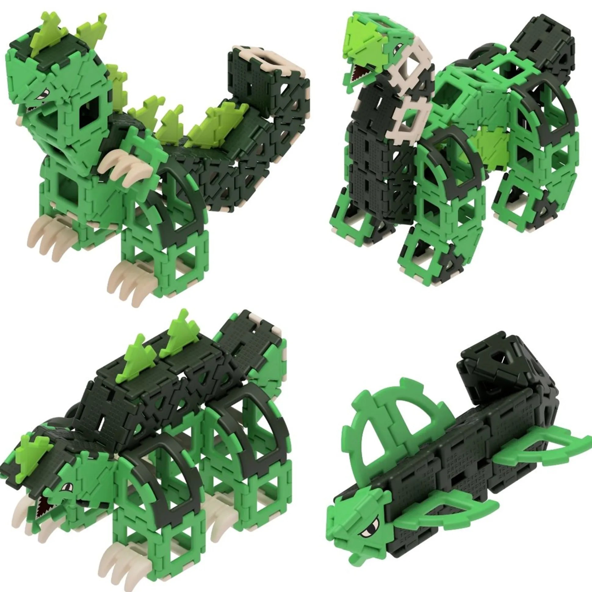 Giant Polydron Dinosaur Construction Set | 130 Piece STEM Building Toy with Interlocking Panels, Claws & Eyes