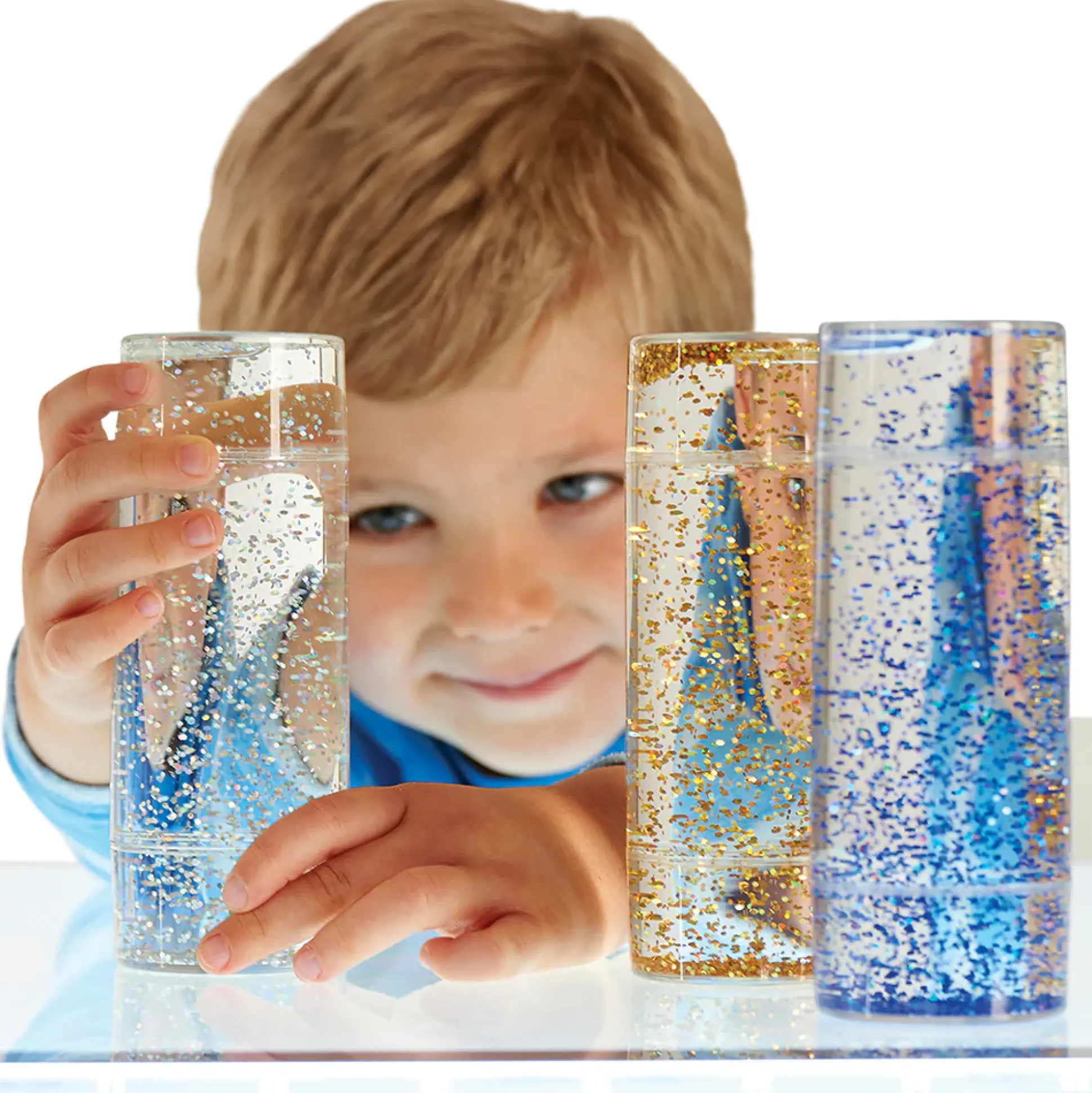 Glittering Sensory Storm Tubes – Calming Support for Special Needs & Classroom Focus | Set of 3