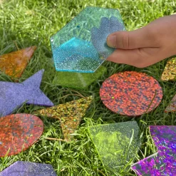 Glitter Panels 21-Piece Set | Acrylic Color and Shape Exploration for Sensory Play