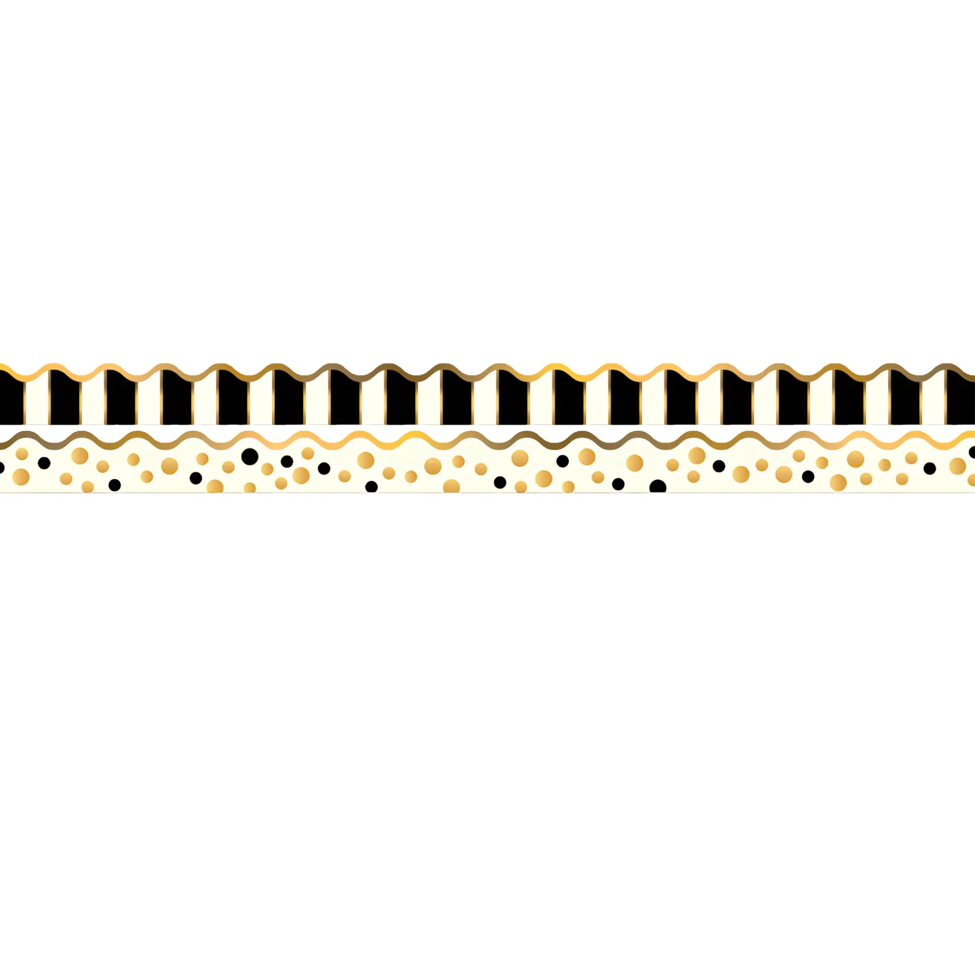 Gold Bars Scalloped Classroom Border Trim
