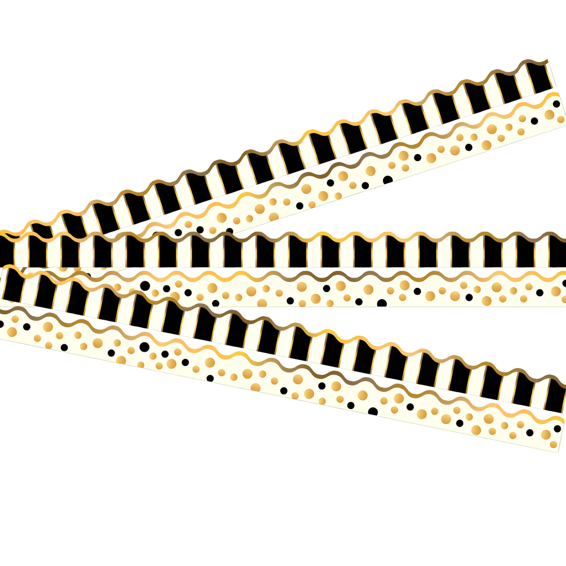Gold Bars Scalloped Classroom Border Trim