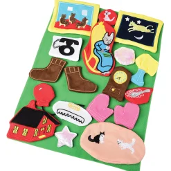 Goodnight Moon Puppet and Props Storytelling Set with Board Book* | Bunny Hand Puppet, 19 Fabric Story Props, Backdrop & Storage Bag